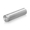 3/4'' Diameter X 2-1/2'' Barrel Length, Aluminum Flat Head Standoffs, Shiny Anodized Finish Easy Fasten Standoff (For Inside / Outside use) Tamper Proof Standoff [Required Material Hole Size: 7/16'']