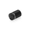 3/4'' Diameter X 3/4'' Barrel Length, Aluminum Flat Head Standoffs, Black Anodized Finish Easy Fasten Standoff (For Inside / Outside use) Tamper Proof Standoff [Required Material Hole Size: 7/16'']