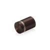 3/4'' Diameter X 3/4'' Barrel Length, Aluminum Flat Head Standoffs, Bronze Anodized Finish Easy Fasten Standoff (For Inside / Outside use) Tamper Proof Standoff [Required Material Hole Size: 7/16'']