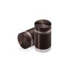 3/4'' Diameter X 3/4'' Barrel Length, Aluminum Flat Head Standoffs, Bronze Anodized Finish Easy Fasten Standoff (For Inside / Outside use) Tamper Proof Standoff [Required Material Hole Size: 7/16'']