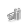 3/4'' Diameter X 3/4'' Barrel Length, Aluminum Flat Head Standoffs, Shiny Anodized Finish Easy Fasten Standoff (For Inside / Outside use) Tamper Proof Standoff [Required Material Hole Size: 7/16'']
