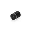 5/8'' Diameter X 1/2'' Barrel Length, Aluminum Flat Head Standoffs, Black Anodized Finish Easy Fasten Standoff (For Inside / Outside use) Tamper Proof Standoff [Required Material Hole Size: 7/16'']