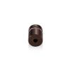 5/8'' Diameter X 1/2'' Barrel Length, Aluminum Flat Head Standoffs, Bronze Anodized Finish Easy Fasten Standoff (For Inside / Outside use) Tamper Proof Standoff [Required Material Hole Size: 7/16'']