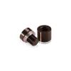 5/8'' Diameter X 1/2'' Barrel Length, Aluminum Flat Head Standoffs, Bronze Anodized Finish Easy Fasten Standoff (For Inside / Outside use) Tamper Proof Standoff [Required Material Hole Size: 7/16'']
