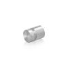 5/8'' Diameter X 1/2'' Barrel Length, Aluminum Flat Head Standoffs, Shiny Anodized Finish Easy Fasten Standoff (For Inside / Outside use) Tamper Proof Standoff [Required Material Hole Size: 7/16'']