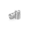 5/8'' Diameter X 1/2'' Barrel Length, Aluminum Flat Head Standoffs, Shiny Anodized Finish Easy Fasten Standoff (For Inside / Outside use) Tamper Proof Standoff [Required Material Hole Size: 7/16'']