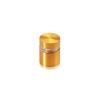 5/8'' Diameter X 1/2'' Barrel Length, Aluminum Flat Head Standoffs, Gold Anodized Finish Easy Fasten Standoff (For Inside / Outside use) Tamper Proof Standoff [Required Material Hole Size: 7/16'']