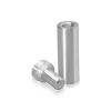 5/8'' Diameter X 1-3/4'' Barrel Length, Aluminum Flat Head Standoffs, Shiny Anodized Finish Easy Fasten Standoff (For Inside / Outside use) Tamper Proof Standoff [Required Material Hole Size: 7/16'']