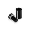 5/8'' Diameter X 1'' Barrel Length, Aluminum Flat Head Standoffs, Black Anodized Finish Easy Fasten Standoff (For Inside / Outside use) Tamper Proof Standoff [Required Material Hole Size: 7/16'']