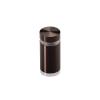 5/8'' Diameter X 1'' Barrel Length, Aluminum Flat Head Standoffs, Bronze Anodized Finish Easy Fasten Standoff (For Inside / Outside use) Tamper Proof Standoff [Required Material Hole Size: 7/16'']