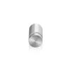 5/8'' Diameter X 1'' Barrel Length, Aluminum Flat Head Standoffs, Shiny Anodized Finish Easy Fasten Standoff (For Inside / Outside use) Tamper Proof Standoff [Required Material Hole Size: 7/16'']