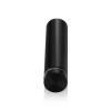 5/8'' Diameter X 2-1/2'' Barrel Length, Aluminum Flat Head Standoffs, Black Anodized Finish Easy Fasten Standoff (For Inside / Outside use) Tamper Proof Standoff [Required Material Hole Size: 7/16'']