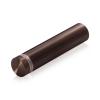 5/8'' Diameter X 2-1/2'' Barrel Length, Aluminum Flat Head Standoffs, Bronze Anodized Finish Easy Fasten Standoff (For Inside / Outside use) Tamper Proof Standoff [Required Material Hole Size: 7/16'']