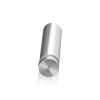 5/8'' Diameter X 2-1/2'' Barrel Length, Aluminum Flat Head Standoffs, Shiny Anodized Finish Easy Fasten Standoff (For Inside / Outside use) Tamper Proof Standoff [Required Material Hole Size: 7/16'']