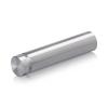 5/8'' Diameter X 2-1/2'' Barrel Length, Aluminum Flat Head Standoffs, Shiny Anodized Finish Easy Fasten Standoff (For Inside / Outside use) Tamper Proof Standoff [Required Material Hole Size: 7/16'']