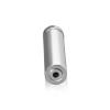5/8'' Diameter X 2-1/2'' Barrel Length, Aluminum Flat Head Standoffs, Shiny Anodized Finish Easy Fasten Standoff (For Inside / Outside use) Tamper Proof Standoff [Required Material Hole Size: 7/16'']