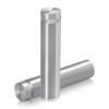 5/8'' Diameter X 2-1/2'' Barrel Length, Aluminum Flat Head Standoffs, Shiny Anodized Finish Easy Fasten Standoff (For Inside / Outside use) Tamper Proof Standoff [Required Material Hole Size: 7/16'']