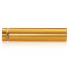 5/8'' Diameter X 2-1/2'' Barrel Length, Aluminum Flat Head Standoffs, Gold Anodized Finish Easy Fasten Standoff (For Inside / Outside use) Tamper Proof Standoff [Required Material Hole Size: 7/16'']