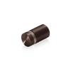 5/8'' Diameter X 3/4'' Barrel Length, Aluminum Flat Head Standoffs, Bronze Anodized Finish Easy Fasten Standoff (For Inside / Outside use) Tamper Proof Standoff [Required Material Hole Size: 7/16'']