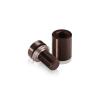 5/8'' Diameter X 3/4'' Barrel Length, Aluminum Flat Head Standoffs, Bronze Anodized Finish Easy Fasten Standoff (For Inside / Outside use) Tamper Proof Standoff [Required Material Hole Size: 7/16'']