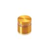 7/8'' Diameter X 1/2'' Barrel Length, Aluminum Flat Head Standoffs, Gold Anodized Finish Easy Fasten Standoff (For Inside / Outside use) Tamper Proof Standoff [Required Material Hole Size: 7/16'']