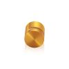 7/8'' Diameter X 1/2'' Barrel Length, Aluminum Flat Head Standoffs, Gold Anodized Finish Easy Fasten Standoff (For Inside / Outside use) Tamper Proof Standoff [Required Material Hole Size: 7/16'']