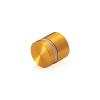 7/8'' Diameter X 1/2'' Barrel Length, Aluminum Flat Head Standoffs, Gold Anodized Finish Easy Fasten Standoff (For Inside / Outside use) Tamper Proof Standoff [Required Material Hole Size: 7/16'']