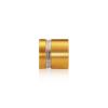 7/8'' Diameter X 1/2'' Barrel Length, Aluminum Flat Head Standoffs, Gold Anodized Finish Easy Fasten Standoff (For Inside / Outside use) Tamper Proof Standoff [Required Material Hole Size: 7/16'']