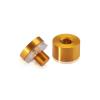 7/8'' Diameter X 1/2'' Barrel Length, Aluminum Flat Head Standoffs, Gold Anodized Finish Easy Fasten Standoff (For Inside / Outside use) Tamper Proof Standoff [Required Material Hole Size: 7/16'']