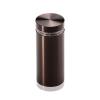 7/8'' Diameter X 1-3/4'' Barrel Length, Aluminum Flat Head Standoffs, Bronze Anodized Finish Easy Fasten Standoff (For Inside / Outside use) Tamper Proof Standoff [Required Material Hole Size: 7/16'']