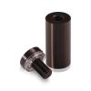 7/8'' Diameter X 1-3/4'' Barrel Length, Aluminum Flat Head Standoffs, Bronze Anodized Finish Easy Fasten Standoff (For Inside / Outside use) Tamper Proof Standoff [Required Material Hole Size: 7/16'']