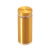 7/8'' Diameter X 1-3/4'' Barrel Length, Aluminum Flat Head Standoffs, Gold Anodized Finish Easy Fasten Standoff (For Inside / Outside use) Tamper Proof Standoff [Required Material Hole Size: 7/16'']
