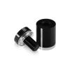 7/8'' Diameter X 1'' Barrel Length, Aluminum Flat Head Standoffs, Black Anodized Finish Easy Fasten Standoff (For Inside / Outside use) Tamper Proof Standoff [Required Material Hole Size: 7/16'']