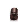 7/8'' Diameter X 1'' Barrel Length, Aluminum Flat Head Standoffs, Bronze Anodized Finish Easy Fasten Standoff (For Inside / Outside use) Tamper Proof Standoff [Required Material Hole Size: 7/16'']