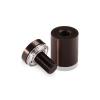 7/8'' Diameter X 1'' Barrel Length, Aluminum Flat Head Standoffs, Bronze Anodized Finish Easy Fasten Standoff (For Inside / Outside use) Tamper Proof Standoff [Required Material Hole Size: 7/16'']