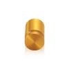 7/8'' Diameter X 1'' Barrel Length, Aluminum Flat Head Standoffs, Gold Anodized Finish Easy Fasten Standoff (For Inside / Outside use) Tamper Proof Standoff [Required Material Hole Size: 7/16'']