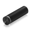 7/8'' Diameter X 2-1/2'' Barrel Length, Aluminum Flat Head Standoffs, Black Anodized Finish Easy Fasten Standoff (For Inside / Outside use) Tamper Proof Standoff [Required Material Hole Size: 7/16'']