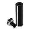 7/8'' Diameter X 2-1/2'' Barrel Length, Aluminum Flat Head Standoffs, Black Anodized Finish Easy Fasten Standoff (For Inside / Outside use) Tamper Proof Standoff [Required Material Hole Size: 7/16'']
