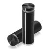 7/8'' Diameter X 2-1/2'' Barrel Length, Aluminum Flat Head Standoffs, Black Anodized Finish Easy Fasten Standoff (For Inside / Outside use) Tamper Proof Standoff [Required Material Hole Size: 7/16'']