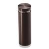 7/8'' Diameter X 2-1/2'' Barrel Length, Aluminum Flat Head Standoffs, Bronze Anodized Finish Easy Fasten Standoff (For Inside / Outside use) Tamper Proof Standoff [Required Material Hole Size: 7/16'']