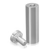 7/8'' Diameter X 2-1/2'' Barrel Length, Aluminum Flat Head Standoffs, Shiny Anodized Finish Easy Fasten Standoff (For Inside / Outside use) Tamper Proof Standoff [Required Material Hole Size: 7/16'']