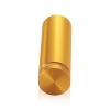 7/8'' Diameter X 2-1/2'' Barrel Length, Aluminum Flat Head Standoffs, Gold Anodized Finish Easy Fasten Standoff (For Inside / Outside use) Tamper Proof Standoff [Required Material Hole Size: 7/16'']