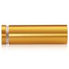 7/8'' Diameter X 2-1/2'' Barrel Length, Aluminum Flat Head Standoffs, Gold Anodized Finish Easy Fasten Standoff (For Inside / Outside use) Tamper Proof Standoff [Required Material Hole Size: 7/16'']