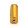 7/8'' Diameter X 2-1/2'' Barrel Length, Aluminum Flat Head Standoffs, Gold Anodized Finish Easy Fasten Standoff (For Inside / Outside use) Tamper Proof Standoff [Required Material Hole Size: 7/16'']