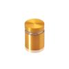 7/8'' Diameter X 3/4'' Barrel Length, Aluminum Flat Head Standoffs, Gold Anodized Finish Easy Fasten Standoff (For Inside / Outside use) Tamper Proof Standoff [Required Material Hole Size: 7/16'']