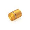 7/8'' Diameter X 3/4'' Barrel Length, Aluminum Flat Head Standoffs, Gold Anodized Finish Easy Fasten Standoff (For Inside / Outside use) Tamper Proof Standoff [Required Material Hole Size: 7/16'']