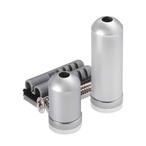 Ceiling to Floor Kit for 1/4'' Diameter Rod - Aluminum Clear Anodized Finish (Sold without Rod)