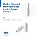 Ceiling Mounted Material Holder for Rod System