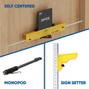 3-in-1 Sign Installation Kit - Includes Self-Centered Sign Setter, Standard Sign Setter, and 67 Aluminum Alloy Monopod (1/4-20 Thread) for Easy Sign Installation