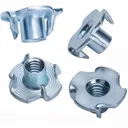 T-Nuts, Zinc plated steel, #6-32